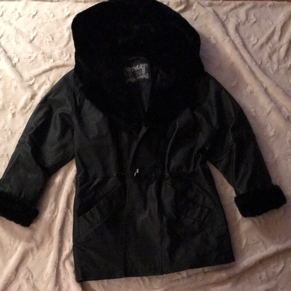 Winlit New York Black Leather Coat
